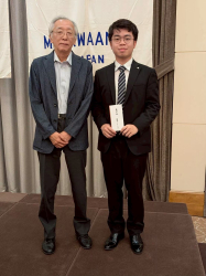 弥政晋輔会長と米山奨学生　ダム・タン・トゥンさん 